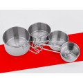 Four Piece Set Stainless Steel Baking Measuring Cups